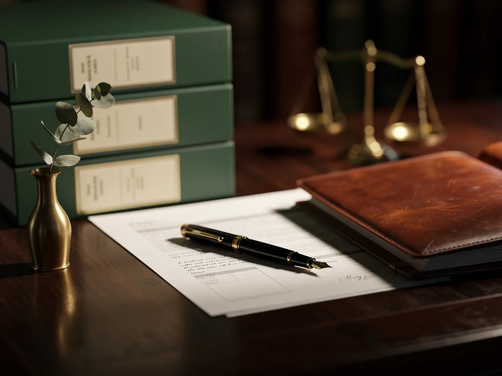 Heritage desk with archival files for law firm and estate bookkeeping — ETC Bookkeeping, Amarillo, TX