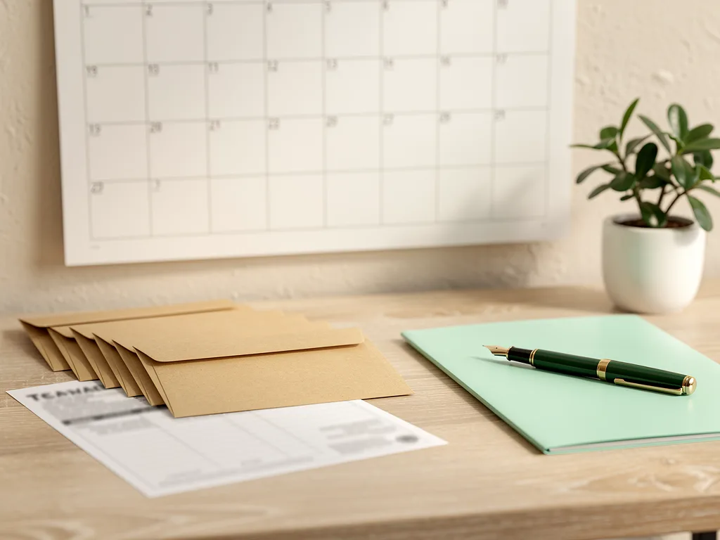 Payroll calendar and pay envelopes — payroll services by ETC Bookkeeping, Amarillo, TX