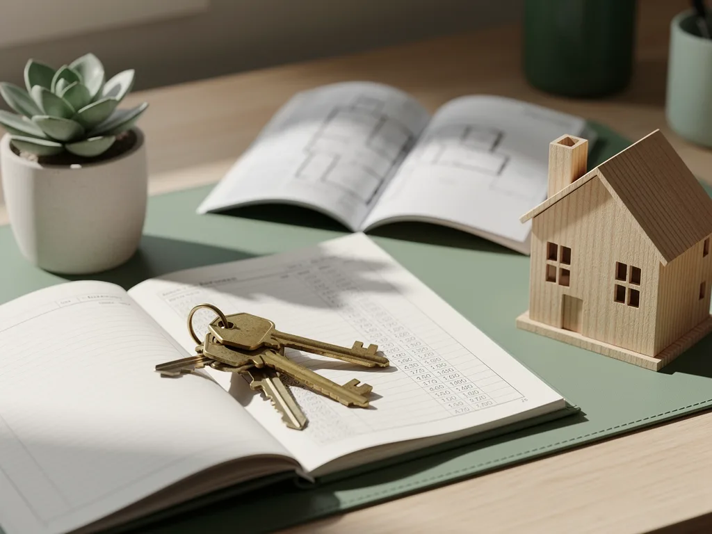 House keys and ledger for real estate bookkeeping — ETC Bookkeeping, Amarillo, TX
