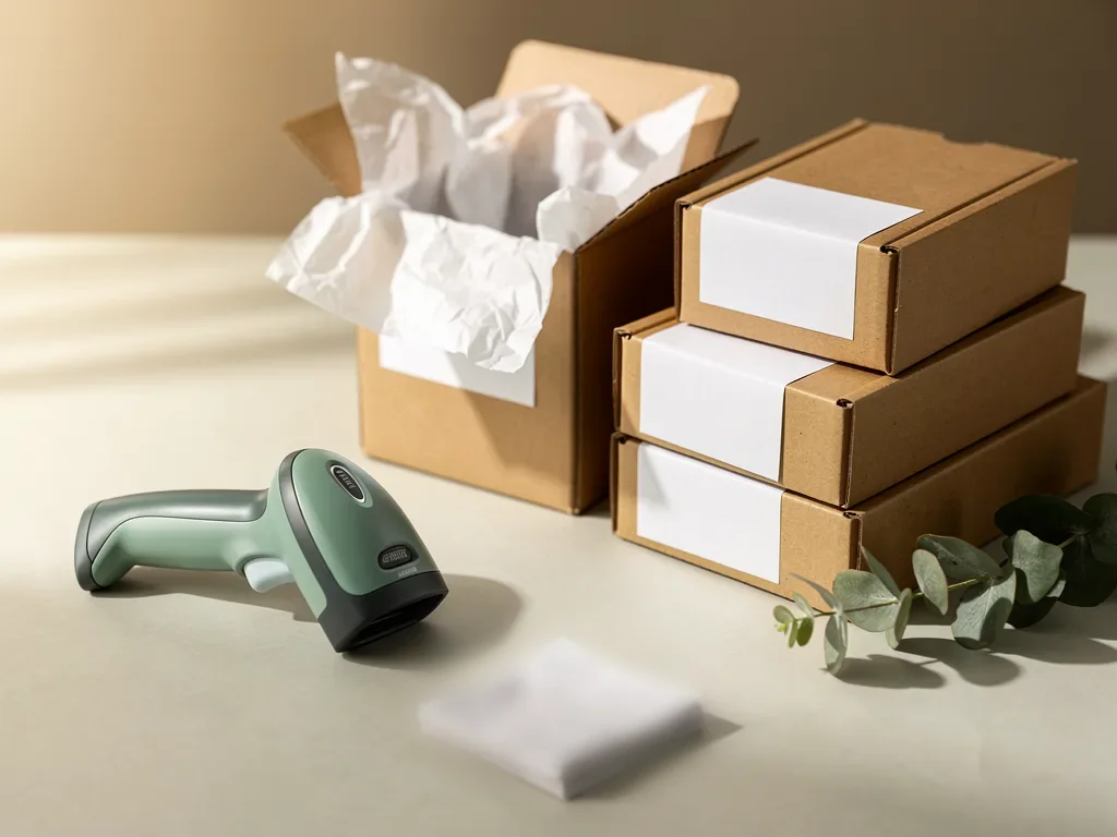 Shipping boxes and barcode scanner for retail and e-commerce bookkeeping — ETC Bookkeeping, Amarillo, TX